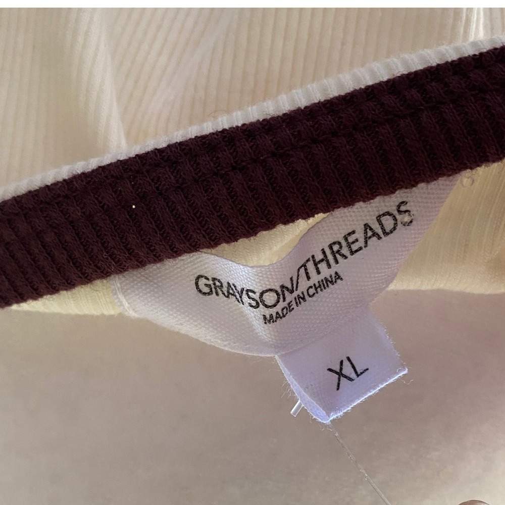 Cowboy Graphic Ribbed White Crop Top XL New Western Festival Rodeo Cowgirl Funny - Picture 4 of 5